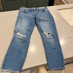 Pistola Distressed Skinny Blue Jeans